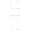 Valkoinen sisäovi Vanzeti 83x201,5cm (karkaistu lasi ja alumiini ohut)
