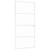 Valkoinen sisäovi Vanzeti 93x201,5cm (karkaistu lasi ja alumiini ohut)