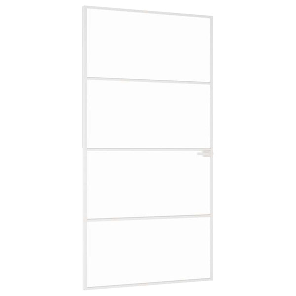 Sisäovi valkoinen 102x201,5 cm karkaistu lasi ja alumiini ohut