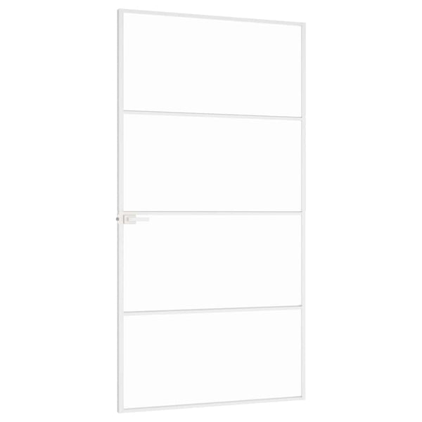 Sisäovi valkoinen 102x201,5 cm karkaistu lasi ja alumiini ohut