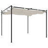 Pergola sisäänvedettävä katto kerma 295x292x230 cm