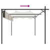 Pergola sisäänvedettävä katto kerma 395x292x230 cm