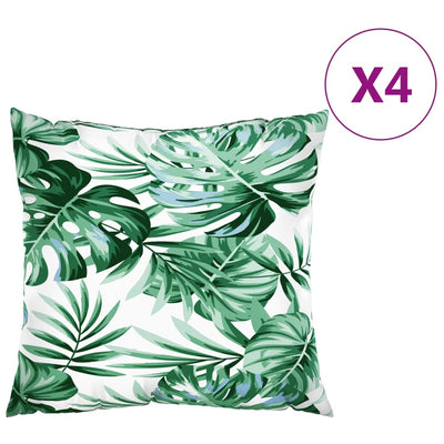 Sohvatyynyt 4 kpl lehtikuvio 40x40 cm kangas
