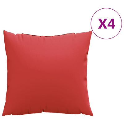 Sohvatyynyt 4 kpl punainen 60x60 cm kangas