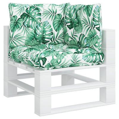 Lavatyynyt 3 kpl lehtikuvioitu kangas