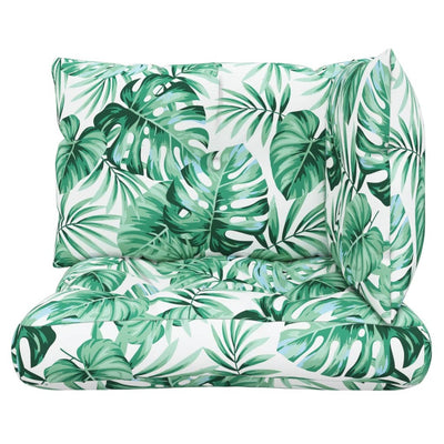 Lavatyynyt 3 kpl lehtikuvioitu kangas