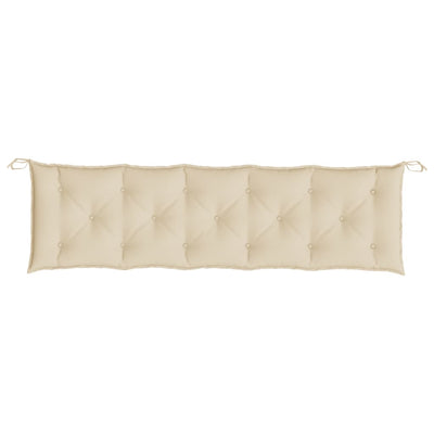 Puutarhapenkin pehmusteet 2 kpl beige 180x50x7 cm Oxford kangas