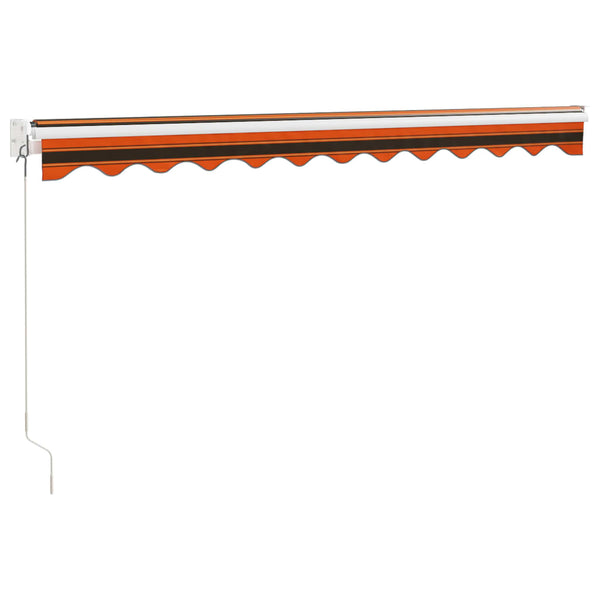 Sisäänkelattava markiisi oranssirusk. 3,5x2,5 m kangas/alumiini