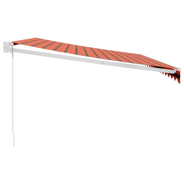 Sisäänkelattava markiisi oranssiruskea 4x3 m kangas/alumiini