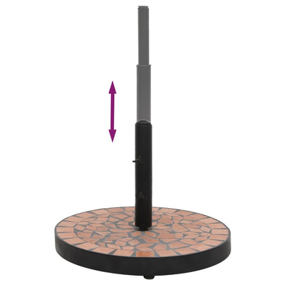 Terrakotta aurinkovarjon jalka Giulien pyöreä 12 kg