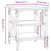 Sivupöydät 2 kpl ruskea tammi 40x42x50 cm tekninen puu