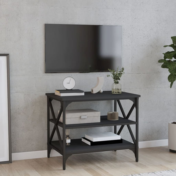 TV-taso musta 60x40x50 cm tekninen puu