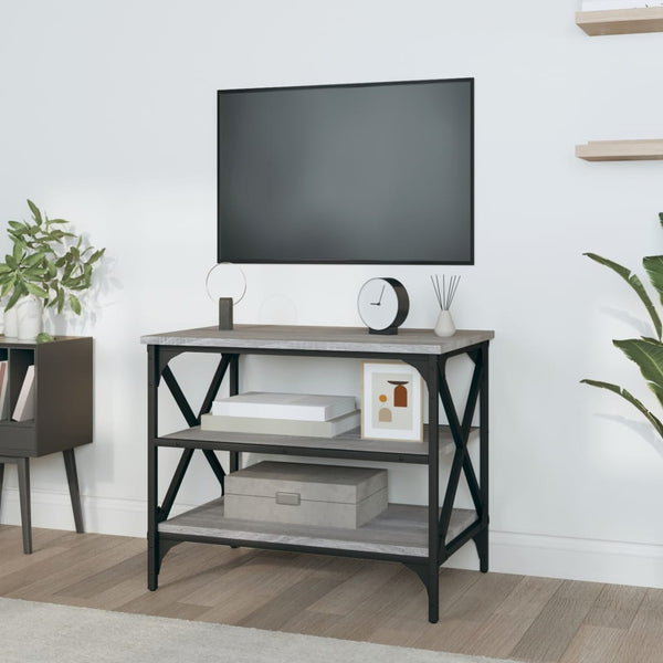 TV-taso harmaa Sonoma 60x40x50 cm tekninen puu