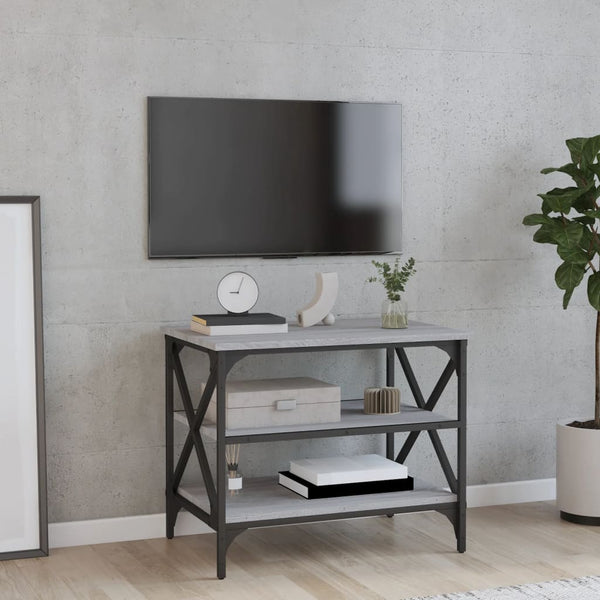TV-taso harmaa Sonoma 60x40x50 cm tekninen puu