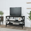 TV-taso musta 80x40x50 cm tekninen puu