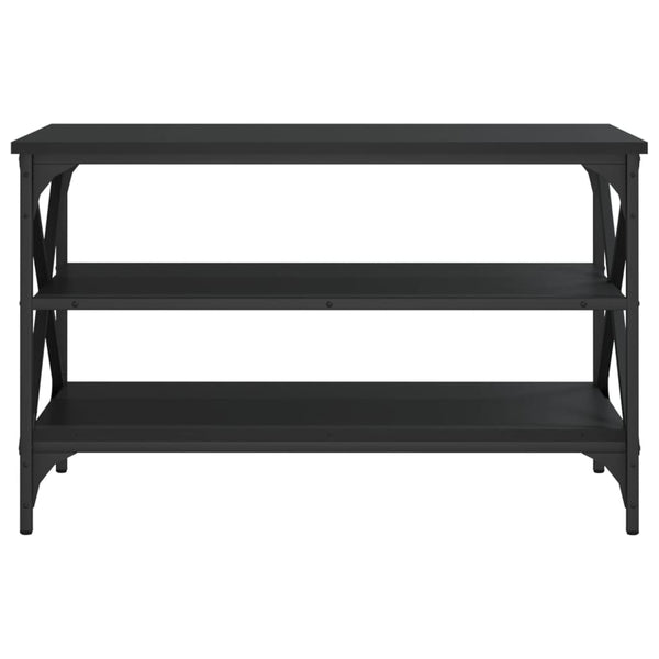 TV-taso musta 80x40x50 cm tekninen puu