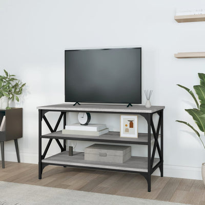 TV-taso harmaa Sonoma 80x40x30 cm tekninen puu