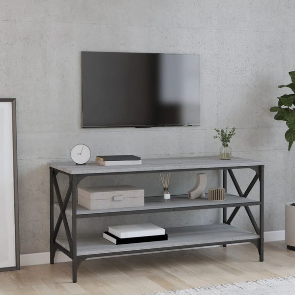 TV-taso harmaa Sonoma 100x40x50 cm tekninen puu