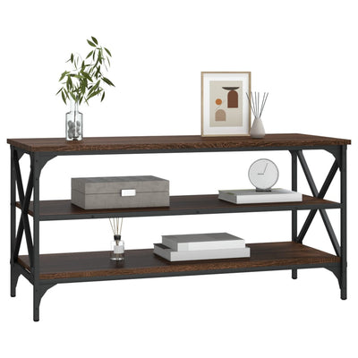 Ruskea tammi tv-taso Toliana 100x40x50cm (puinen)