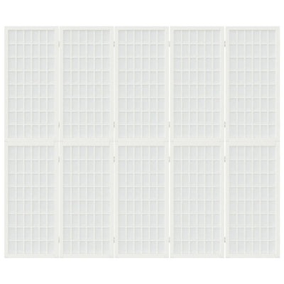 Tilanjakaja 5 paneelia japanilaistyylinen 200x170cm valkoinen