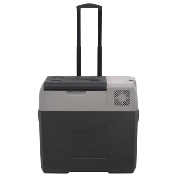 Mustaharmaa kylmälaukku pyörillä ja kahvalla Dora 50 l (polypropeeni)
