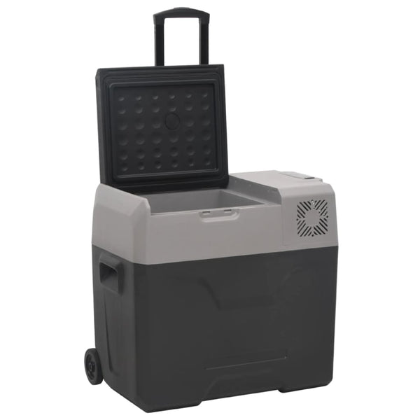 Mustaharmaa kylmälaukku pyörillä ja kahvalla Dora 50 l (polypropeeni)