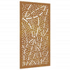 Corten teräs puutarhaseinäkoriste Heracle 105x55cm (lehtikuvio)