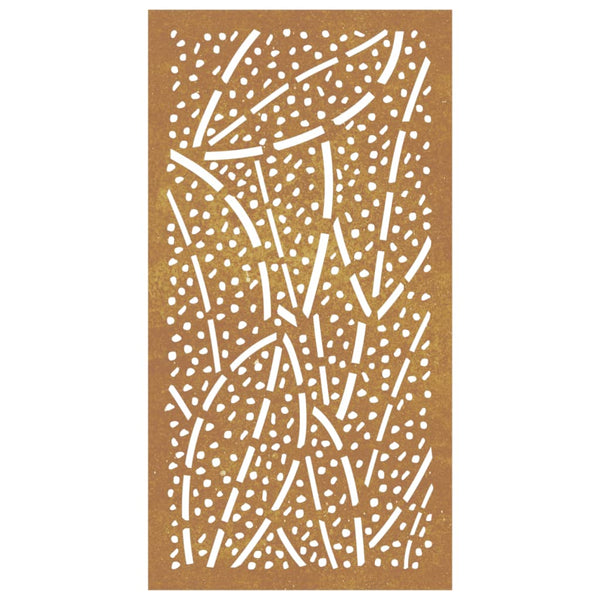 Corten teräs puutarhaseinäkoriste Heracle 105x55cm (lehtikuvio)