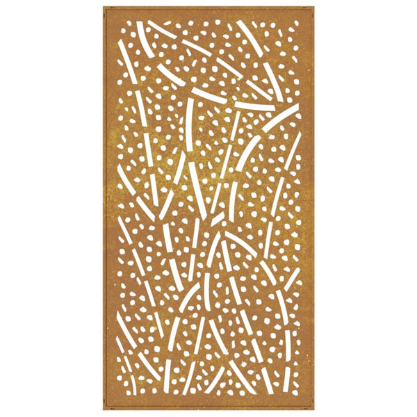 Corten teräs puutarhaseinäkoriste Heracle 105x55cm (lehtikuvio)