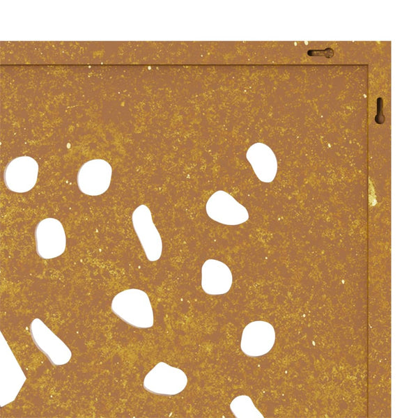Corten teräs puutarhaseinäkoriste Heracle 105x55cm (lehtikuvio)