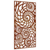Puutarhaseinäkoriste 105x55 cm corten teräs simpukkakuvio