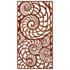 Puutarhaseinäkoriste 105x55 cm corten teräs simpukkakuvio