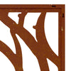 Puutarhaseinäkoriste 105x55 cm corten teräs simpukkakuvio