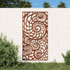 Puutarhaseinäkoriste 105x55 cm corten teräs simpukkakuvio