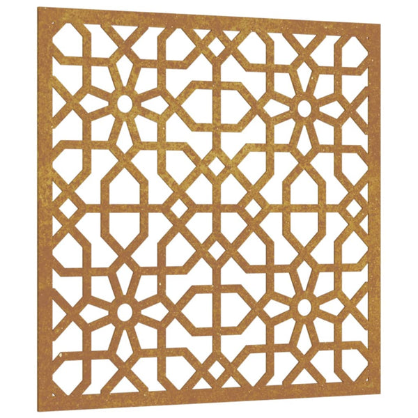 Corten teräs puutarhaseinäkoriste Anghelichia 55x55cm (maurikuvio)