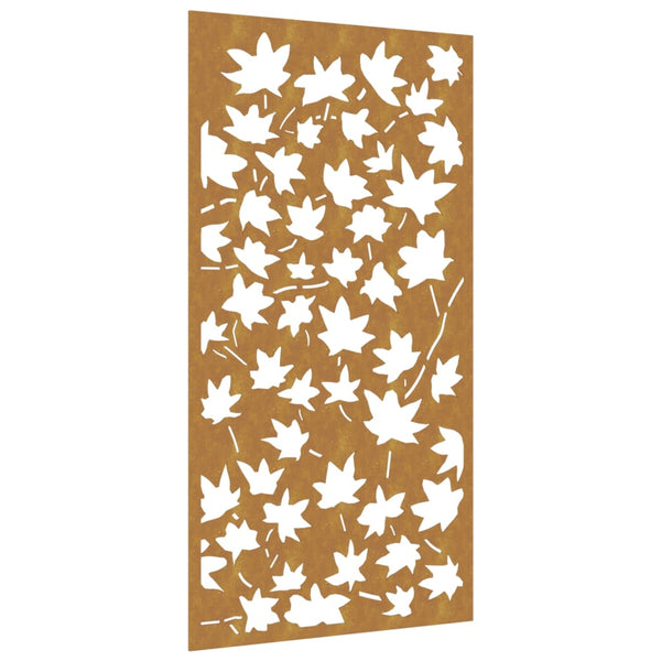 Corten teräs puutarhaseinäkoriste Miia 105x55cm (vaahteranlehtikuvio)