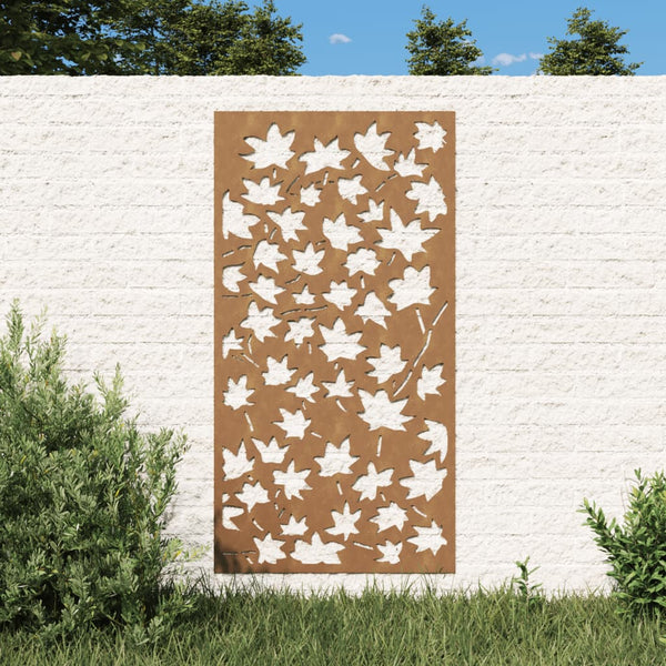 Corten teräs puutarhaseinäkoriste Miia 105x55cm (vaahteranlehtikuvio)