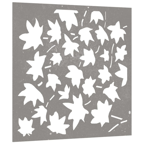 Corten teräs puutarhaseinäkoriste Eusebio 55x55cm (vaahteranlehtikuvio)