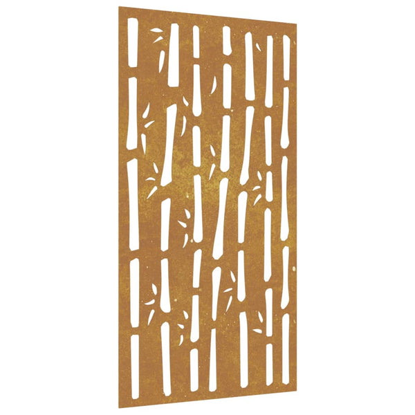 Corten teräs puutarhaseinäkoriste Dusana 105x55cm (bambukuvio)