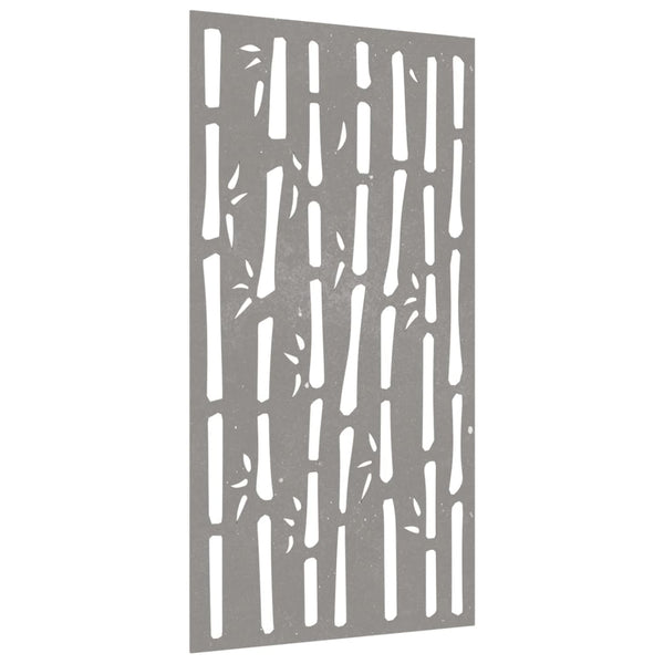 Corten teräs puutarhaseinäkoriste Dusana 105x55cm (bambukuvio)