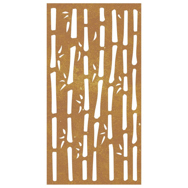 Corten teräs puutarhaseinäkoriste Dusana 105x55cm (bambukuvio)