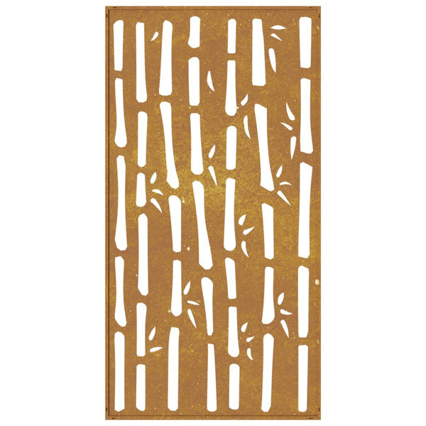 Corten teräs puutarhaseinäkoriste Dusana 105x55cm (bambukuvio)