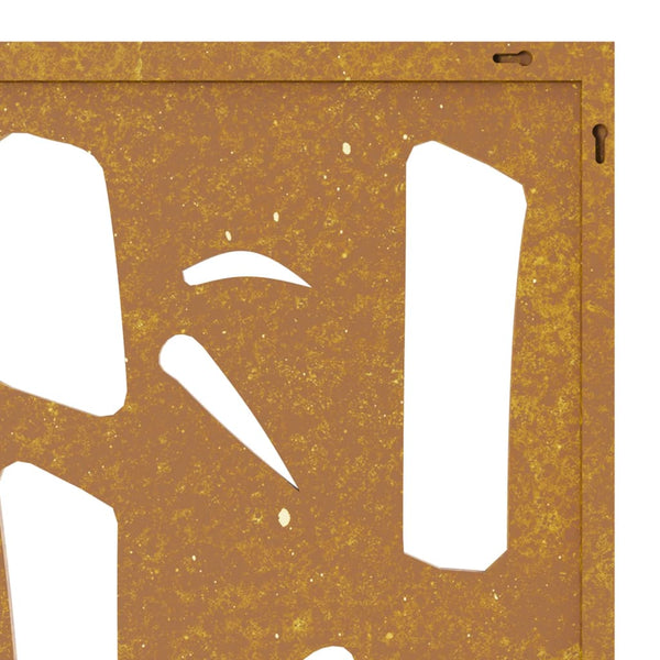 Corten teräs puutarhaseinäkoriste Dusana 105x55cm (bambukuvio)