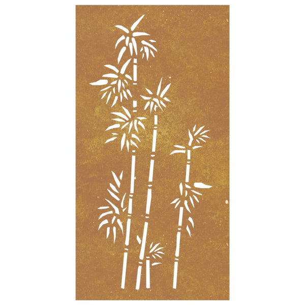 Corten puutarhaseinäkoriste Petia 105x55cm (bambukuvio)