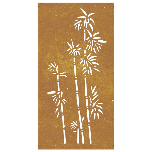 Corten puutarhaseinäkoriste Petia 105x55cm (bambukuvio)