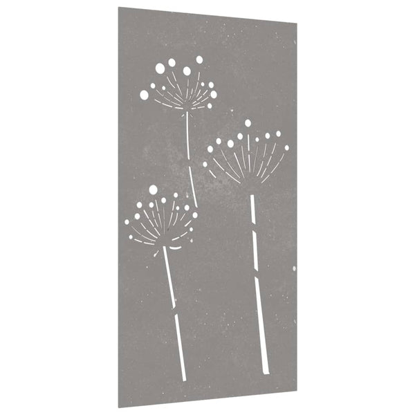 Corten teräs puutarhaseinäkoriste Gherase 105x55cm (kukkakuvio)