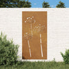 Corten teräs puutarhaseinäkoriste Gherase 105x55cm (kukkakuvio)