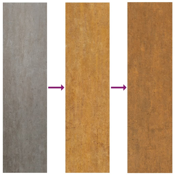 Corten teräs puutarhaseinäkoristeet Kyong 105x55cm (2 kpl kukkakuvio)