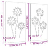 Corten teräs puutarhaseinäkoristeet Kyong 105x55cm (2 kpl kukkakuvio)