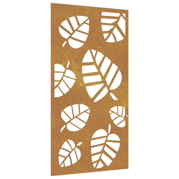 Corten teräs puutarhaseinäkoriste Theofania 105x55cm (lehtikuvio)